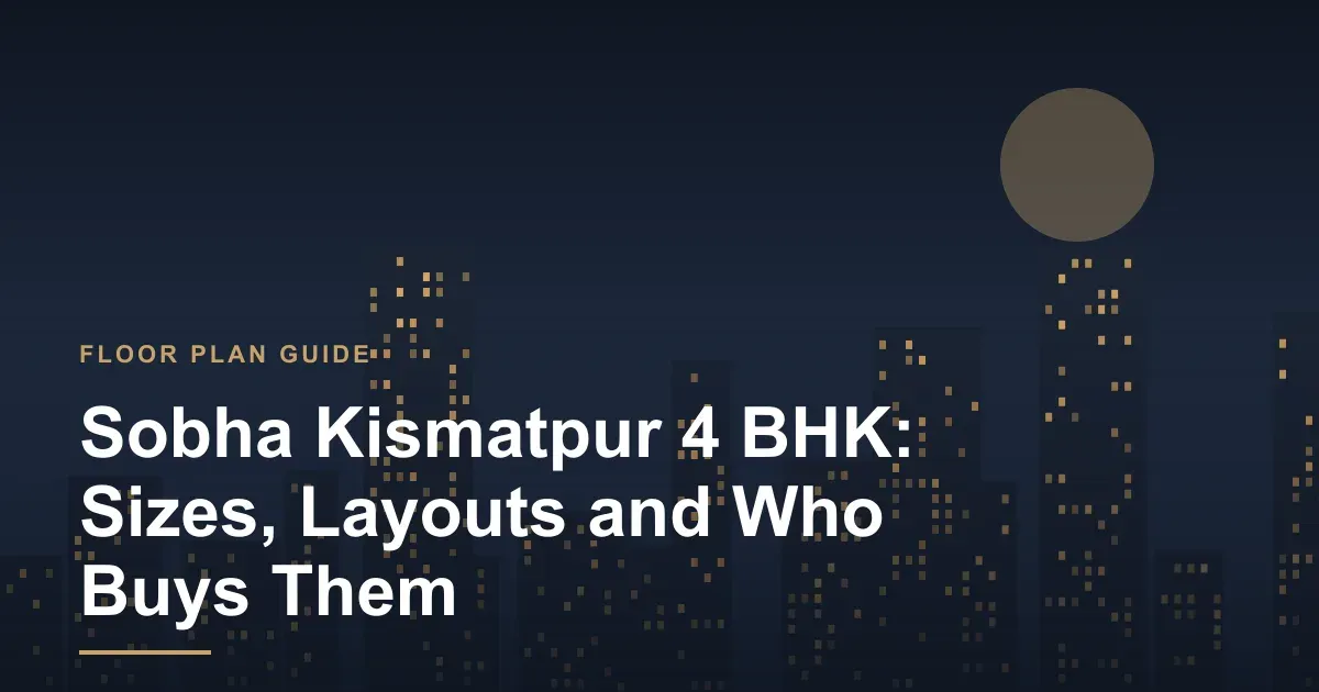 Sobha Kismatpur 4 BHK guide cover with the page title over a dusk skyline graphic of Kismatpur